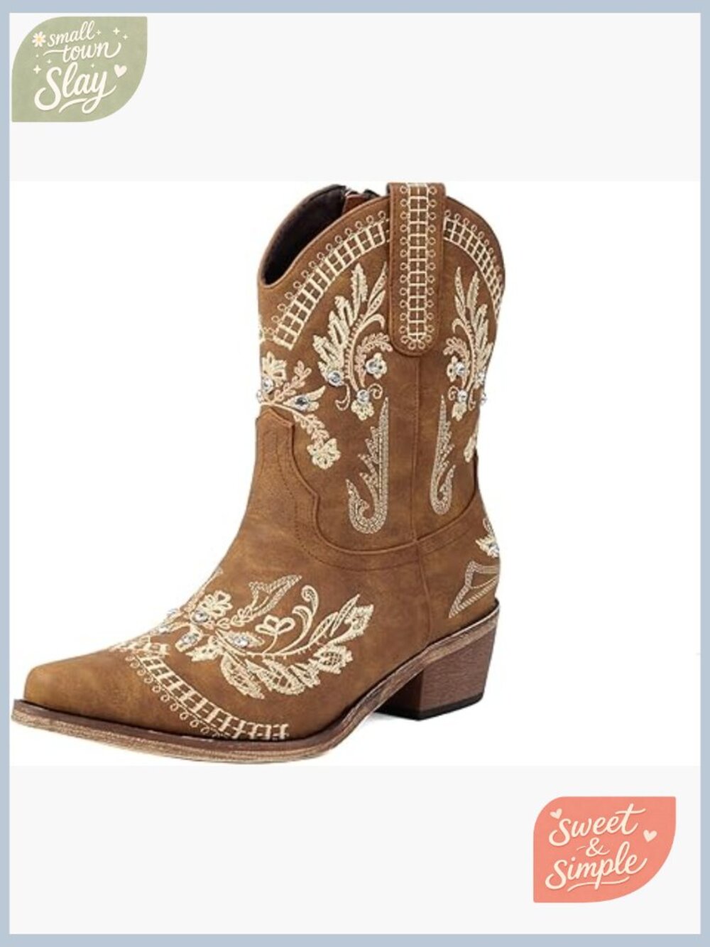 Western Fringe Pointed Toe Ankle Booties with Rhinestone Options Cowgirl